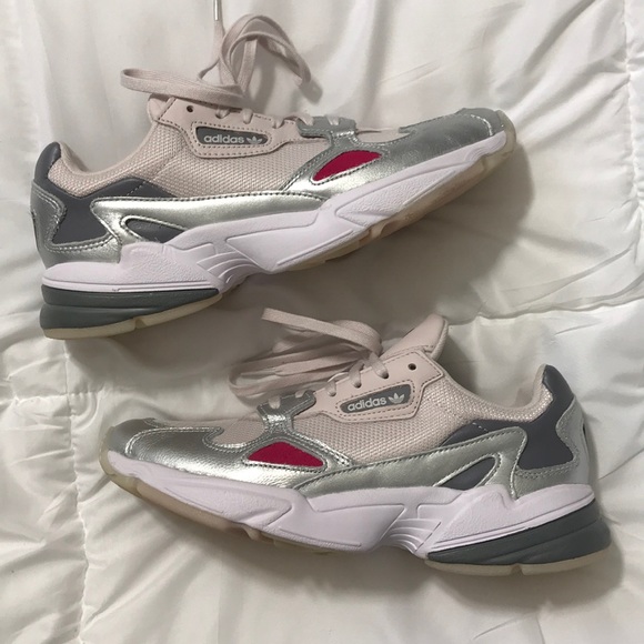 adidas Falcon Orchid Tint Silver Metallic Sneakers - Picture 6 of 14